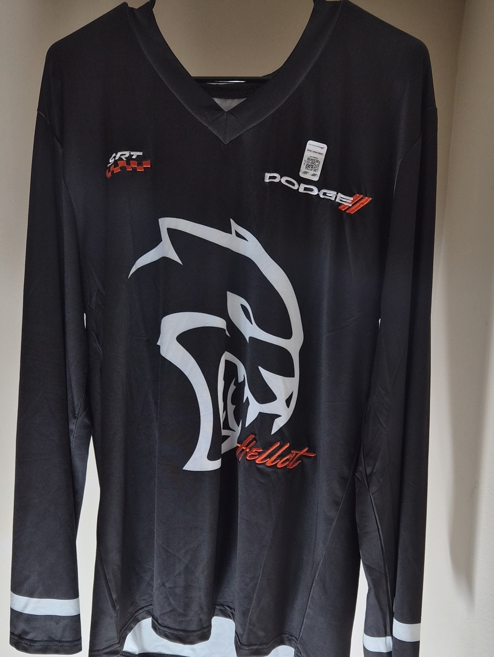 Dodge Hellcat Black Long-Sleeve Jersey Top